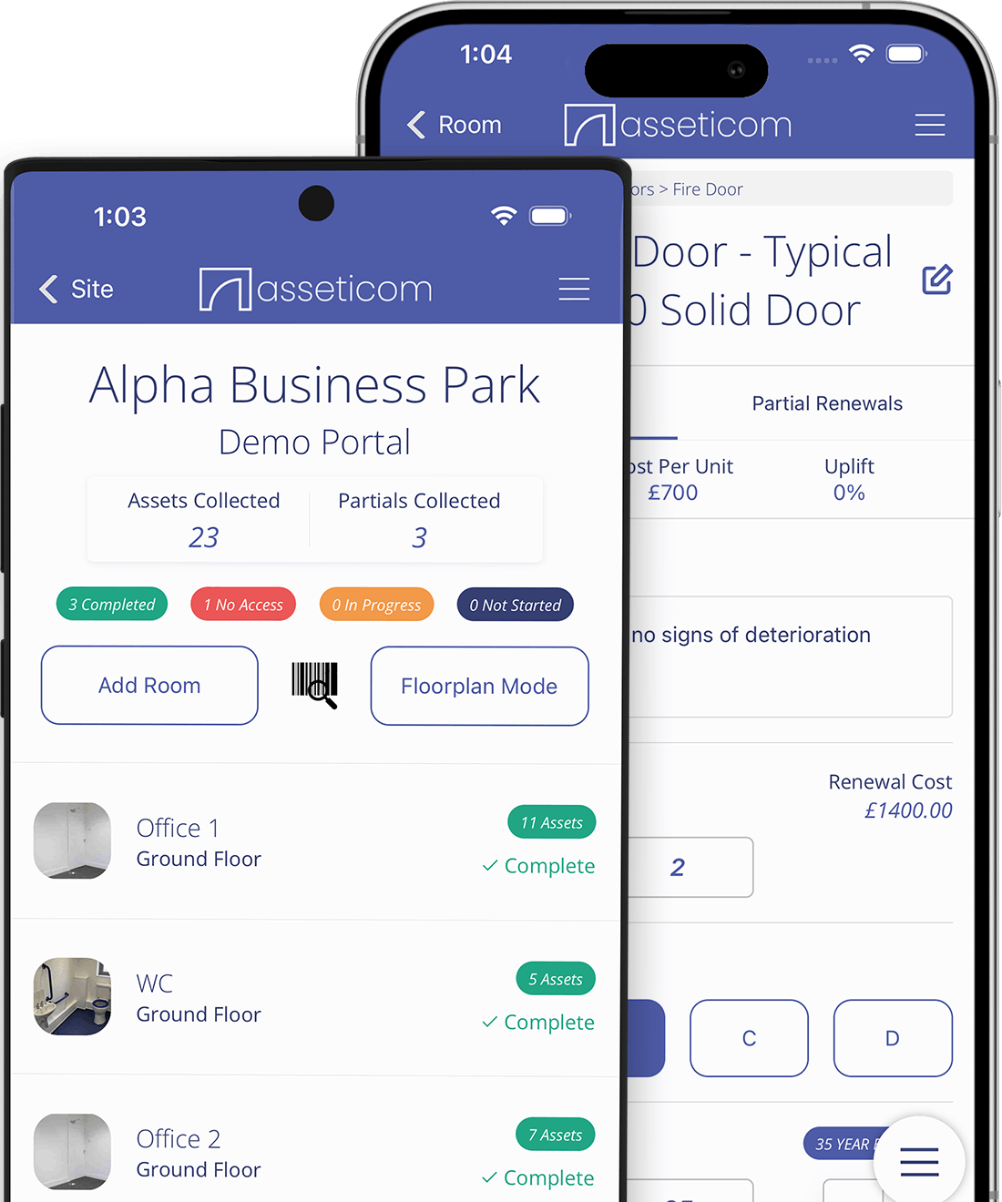 Digital asset data capture on iOS and Android mobile devices