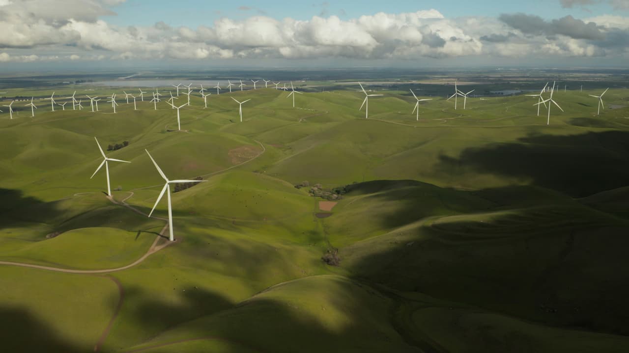 Wind power on hills